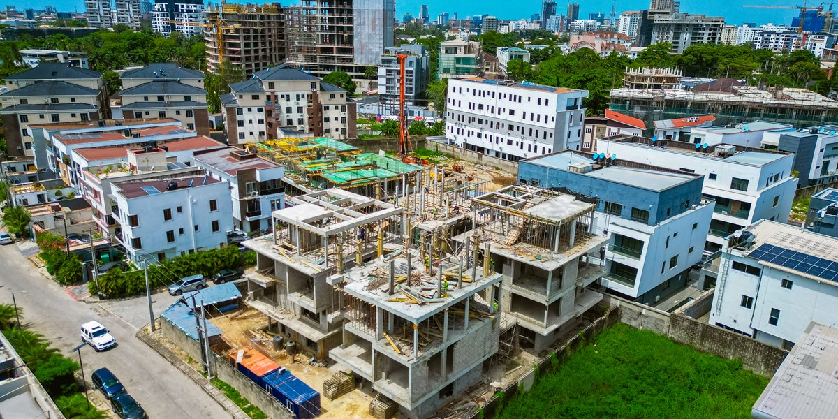 Beronia, Ikoyi aerial construction view